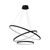 LED Lestenec na vrvici HOOP LED/93W/230V pr. 60 cm 4000K črna