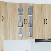 vidaXL Stenska kuhinjska omarica z vrati Sonoma hrast 60 x 31 x 100 cm