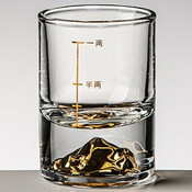 Krištáľový kozarec z odmerko - Zlata/50ml KP35410
