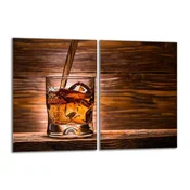 shumee Steklena zaščita za kuhalno ploščo 2x40x52 Whisky
