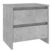 Vidaxl Nočna omarica betonsko siva 45x34,5x44,5 cm iverna plošča