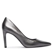 Čevlji z visoko peto Calvin Klein Ess Stiletto 90 Met Lth HW0HW03436 Temno siva