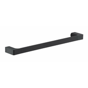 Obešalnik za brisačo PIRENEI, 450 x 66 mm, mat črn - Mat črna - 120 - Medenina - Vijaki - Okrogla - Gedy - PIRENEI - 450x26x66 mm - Obešalnik za brisače