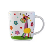 Vrč 350 ml, dekor konj, žirafa, slon, 9x9cm