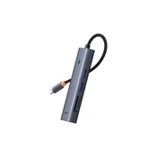 BASEUS prikljucna stanica, 1x HDMI 4K 30Hz, 2x USB 3.0+1xPD 100W+RJ45+SD/TF3.0 (B00052805813-00)