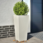Vrtne sadilice 2 kom bijele 35x35x75 cm celicne