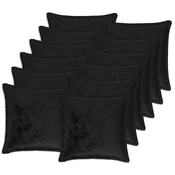 vidaXL Prevleka za blazino 12 pcs HOUTEN Črna 45 x 45 cm Flanel