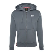 ALPHA INDUSTRIES Jopa na zadrgo golobje modra/bela