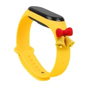slomart trak xmas band za xiaomi mi band 6/mi band 5 praznični silikonski trak zapestnica rumena (zvonjenja)
