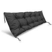 AIO FACTORY Vrtni jastuk 100x50 cm za klupu, ljuljacku, paletu, vodootporni, crni