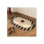 Lessentiel Maison Prostirka za kupatilo Best Wish, 60 x 100 cm, Crno-bela
