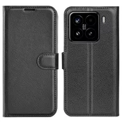 Etui Litchi za Xiaomi 15 - črn