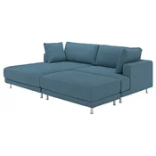 UPPAKRA Modularna sofa trosed, s lenjivcem, levo sa stolicicom/Axvall tamnosiva-plava