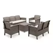 Set vrtnega pohištva Venus II s 7 sedeži cappuccino