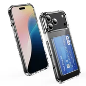 INF Prozoren akrilni etui za iPhone 17 Pro z režo za kartico in zaščito pred udarci, (5000275007)