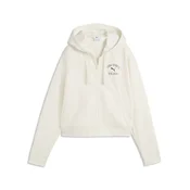 PUMA Varsity Standard Full-Zip Hoodie Women, Clothing, Warm White, XS