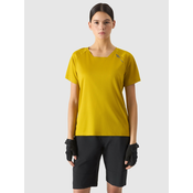 Womens quick-drying cycling T-shirt 4F - yellow