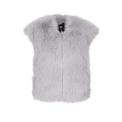FREAKY NATION Brezrokavnik  Cozy Fake Fur Vest  siva