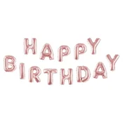 Set balona Festa - Happy Birthday, rozo zlato, 13 komada