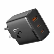 BASEUS polnilec 65W USB 2xTipC TipA GaN5 CubePro črn P10152301113-00