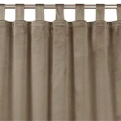 Curtain VILA color beige style classic 10cm tab tops velvet 400x175 HOMEDE