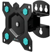 ONKRON Full Motion Roto TV Wall Mount for 10 to 35-inch Flat Panel TVs Digital Panels 20 kg, Black