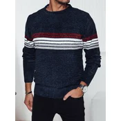 Sweter męski w paski granatowy Dstreet