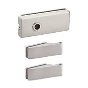 TWIN SET za steklena vrata 1 QUATRO MAG (E), klika-klika, WC ključ, Twin E (nerjavno jeklo mat)