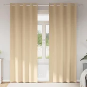Zavjese za blackout s prstenovima 2 pcs Krema 245 x 140 cm