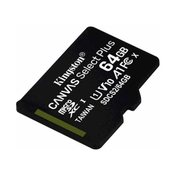 SDXC KINGSTON MICRO 64GB CANVAS SELECT Plus, 100 MB/s, C10 UHS-I