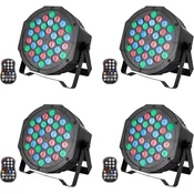 LED reflektor 4 kosi na baterije, polnilni, RGB 36 LED z daljinskim upravljalnikom