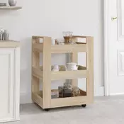 Vidaxl vidaXL Kuhinjski voziček, hrast sonoma 60x45x80 cm, material na osnovi lesa