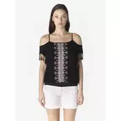 KOROSHI Bluza  nebeško modra / burgund / črna / bela