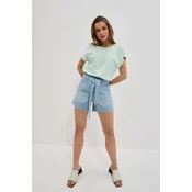 Marisse Womens Shorts L-Sh-4003 L.Blue