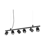 Ideal Lux - LED lestenec z obesnim kablom DYNAMITE 6xGU10/7W/230V CRI 90 črn