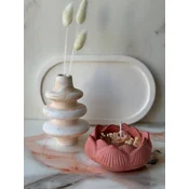 Aberto Design Set Betonskih sveca 33ST, Belo-rozi