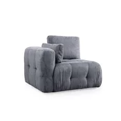 Atelier del Sofa Fotelja Amaris L1, 100 x 100 x 65 cm, Tamnosiva