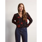 Reserved - Bluza od viskoze s dezenom