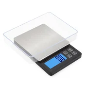 INF Polnilna večnamenska digitalna kuhinjska tehtnica - črna, visoka natančnost XL, (5000072059)