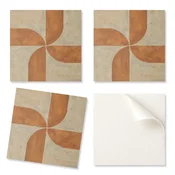 shumee Paket PVC ploščic z vzorcem, samolepilnih za spalnico, geometrija z loki 20x20x20 cm