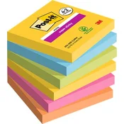Samolepilni listki Post-it Carnival 76x76, 4 + 2 brezplačna, 90 listkov na listek