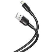 Cable USB to Lightning XO NB212, 2.1A 1m, black (6920680827855)