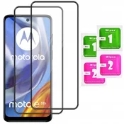 shumee 2x kaljeno steklo za Motorola Moto E32S celozaslonski 5D steklo