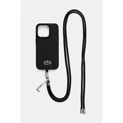Etui za telefon Lacoste iPhone 16 Pro črna barva, LCHMBCP16LPVCK