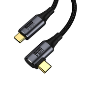 PremiumCord USB4 Gen 3x2 40Gbps 8K@60Hz 240W,Thunderbolt, ukrivljen 0,3 m