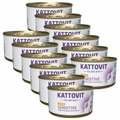 Kattovit Sensitive piščanec v konzervi 12 x 85 g