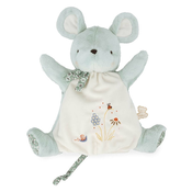 Plyšová myška bábkové divadlo s hudbou Mouse Doudou Puppet Petites Chansons Kaloo modrá 24 cm z jemného plyšu od 0 mes K210003