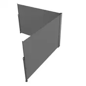 VEVOR Zložljiv stranski nadstrešek 200x600 cm siv
