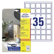 ETIKETE POSEBNIH OBLIK ZA OZNAČEVANJE QR KODE Z ODSTRANLJIVIM LEPILOM 6251REV-10