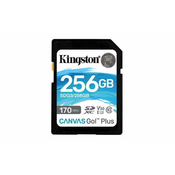 Kingston 256 GB SDXC Canvas Go! Plus 170R/90W CL10 U3 V30